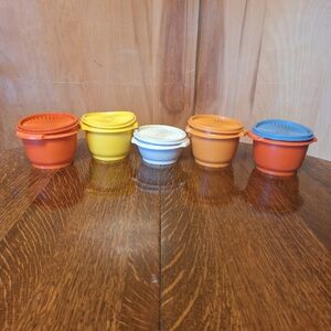 Vintage 1970s Tupperware "Servalier Nesting Bowl" Set of 5